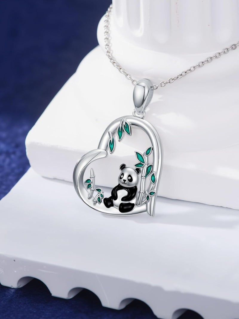 Cargari Store Dragonfly/Butterfly/Elephant/Hummingbird/Axolotl/Horse/Panda/Bee necklace for Women 925 Sterling Silver Heart Pendant Necklace Animal Jewelry Gifts for Women - Image 2